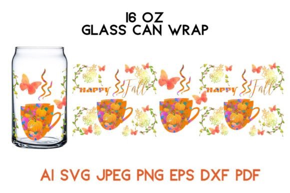 16 oz Glass Halloween Autumn Coffee Cup – Graphics & Crafts Review