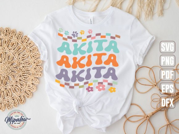 Akita Svg Groovy Wavy Retro: Crafts Graphics Review