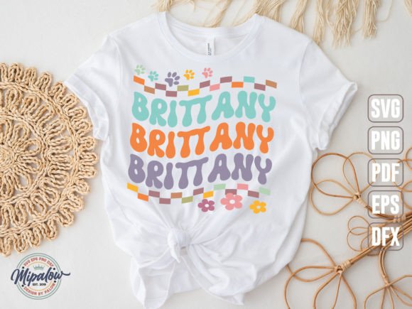 Brittany Svg, Groovy Wavy Retro: Graphics & Crafts