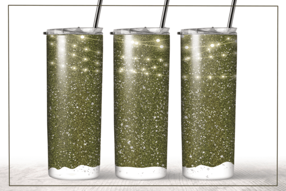 Christmas Green Glitter Light Tumbler: Graphics for Crafts