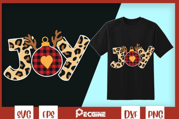 Christmas Joy Leopard and Plaid SVG: Crafts Graphics Review