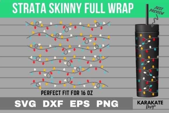 Christmas Lights 16 Oz Strata Skinny SVG: Crafts Graphics Review