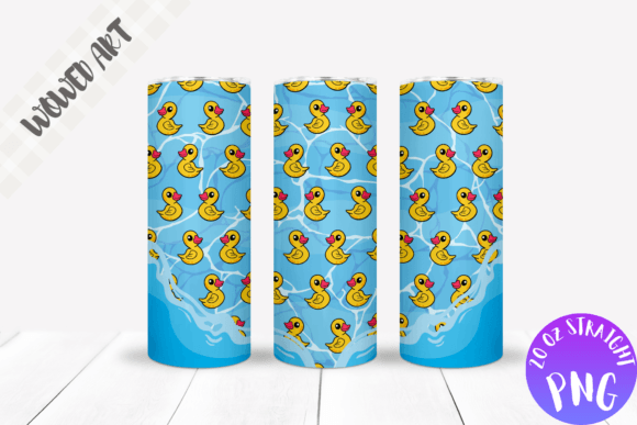 Ducks 20oz Skinny Tumbler Wrap: Graphics & Crafts