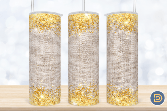 Fabric Gold Glitter 20Oz Tumbler PNG Review for Crafts