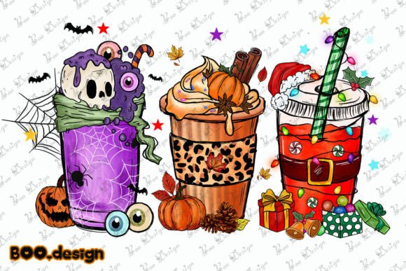 Happy Hallothanksmas Latte Cup Graphics & Crafts Review