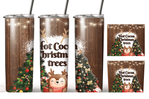 Hot Cocoa Christmas Trees Tumbler Wrap: A Designer’s Review for Embroidery Projects