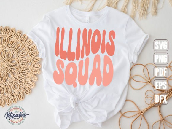 Illinois Squad State Vintage Graphics for Crafts