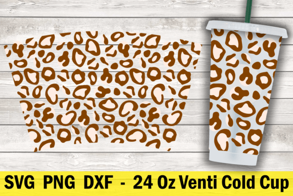 Leopard 24 Oz Cold Cup Wrap: Crafts & Graphics