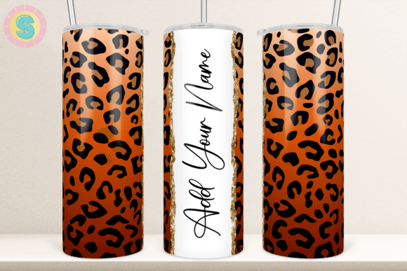 Personalized Leopard Print Tumbler Wrap: Graphics & Crafts